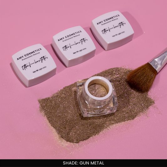 Gun Metal Ultra Fine Loose Glitters | Cosmetic Grade | Face Body Nail