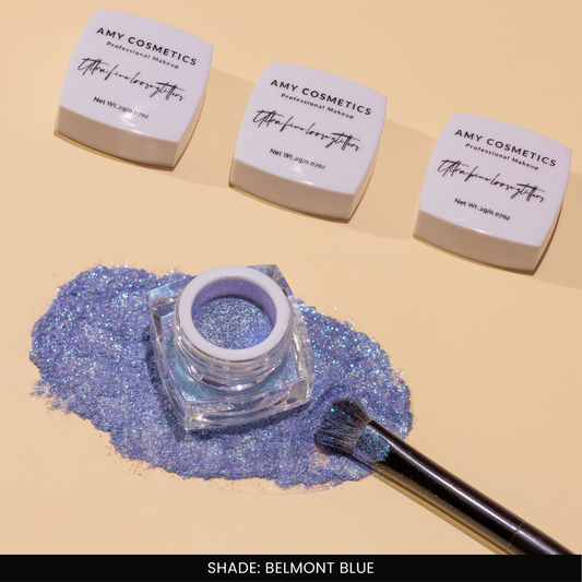 Belmont Blue Ultra Fine Loose Glitters | Cosmetic Grade | Face Body Nail