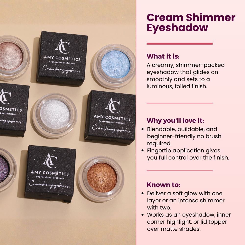 AMY LASHES Cream Shining Eyeshadow | Buttercup Shine | Shining Finish | Pigmented Formula