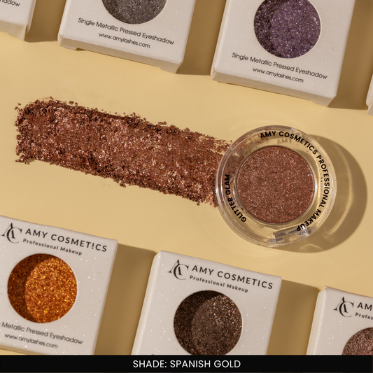 Spanish Gold Single Metallic Pressed Eyeshadow | Pigmented | Long-Wearing