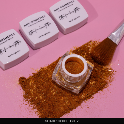 Goldie Glitz Ultra Fine Loose Glitters | Cosmetic Grade | Face Body Nail