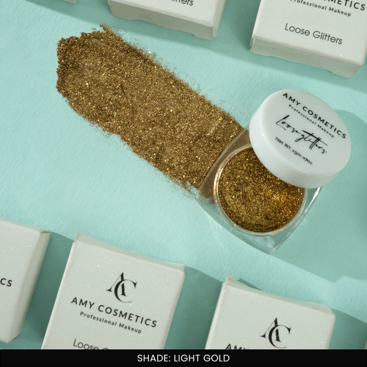 Light Gold Loose Glitters | Cosmetic Grade | Face and Body Use