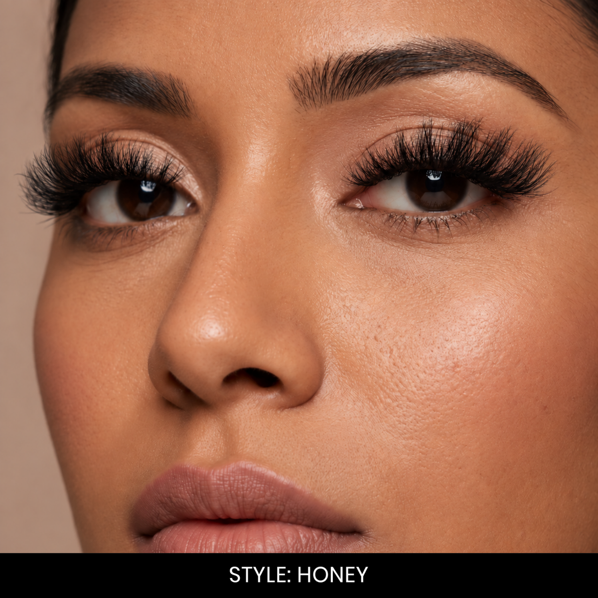 Honey False Eyelashes | Pair of 20 | Fake Eyelashes for Women | Soft Natural Look | Lightweight Band