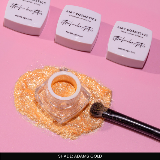 Adams Gold Ultra Fine Loose Glitters | Cosmetic Grade | Face Body Nail