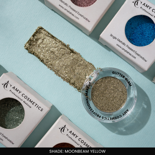 Moonbeam Yellow Single Metallic Pressed Eyeshadow | Pigmented | Long-Wearing