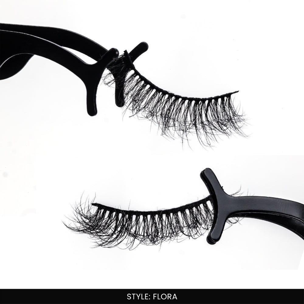 Flora False Eye Lashes | Natural Daily Wear | Vegan Cruelty-Free | Pair of 5