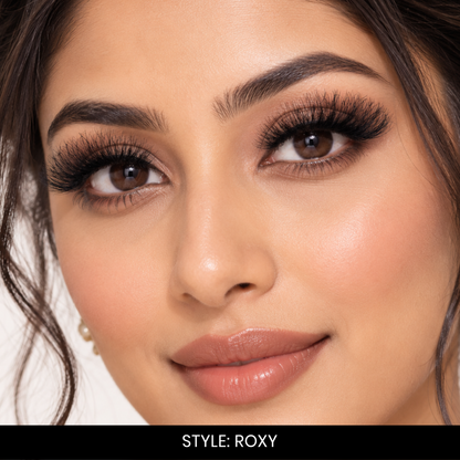 Roxy False Eyelashes | Pair of 10 | Fake Eyelashes for Women | Bold Volume Look | Lightweight Band