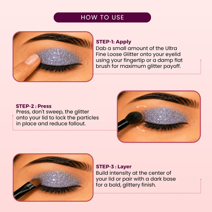 Belmont Blue Ultra Fine Loose Glitters | Cosmetic Grade | Face Body Nail