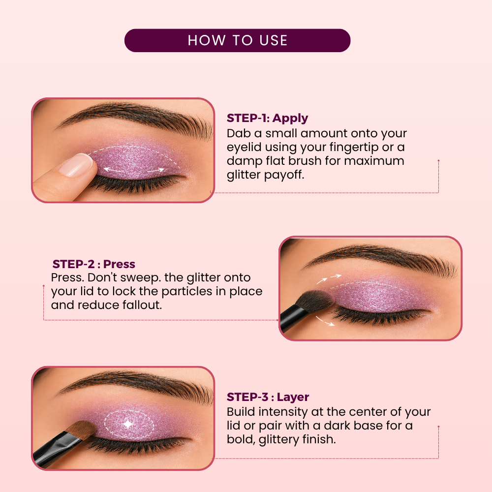 Rose Pink Loose Glitters | Cosmetic Grade | Face and Body Use
