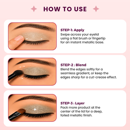 Moonbeam Yellow Single Metallic Pressed Eyeshadow | Pigmented | Long-Wearing
