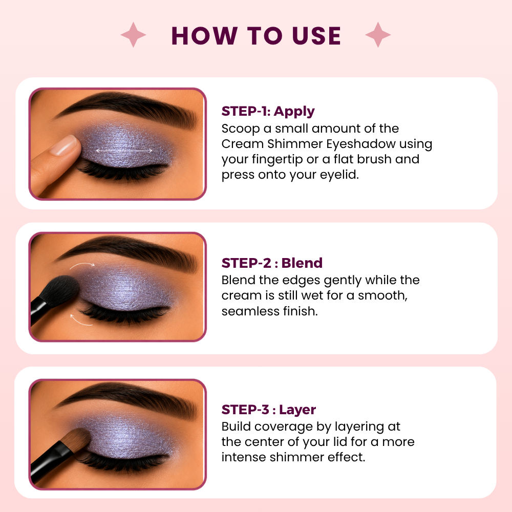 Aqua Blue Cream Shining Eyeshadow | Shimmer Finish | Pigmented Formula