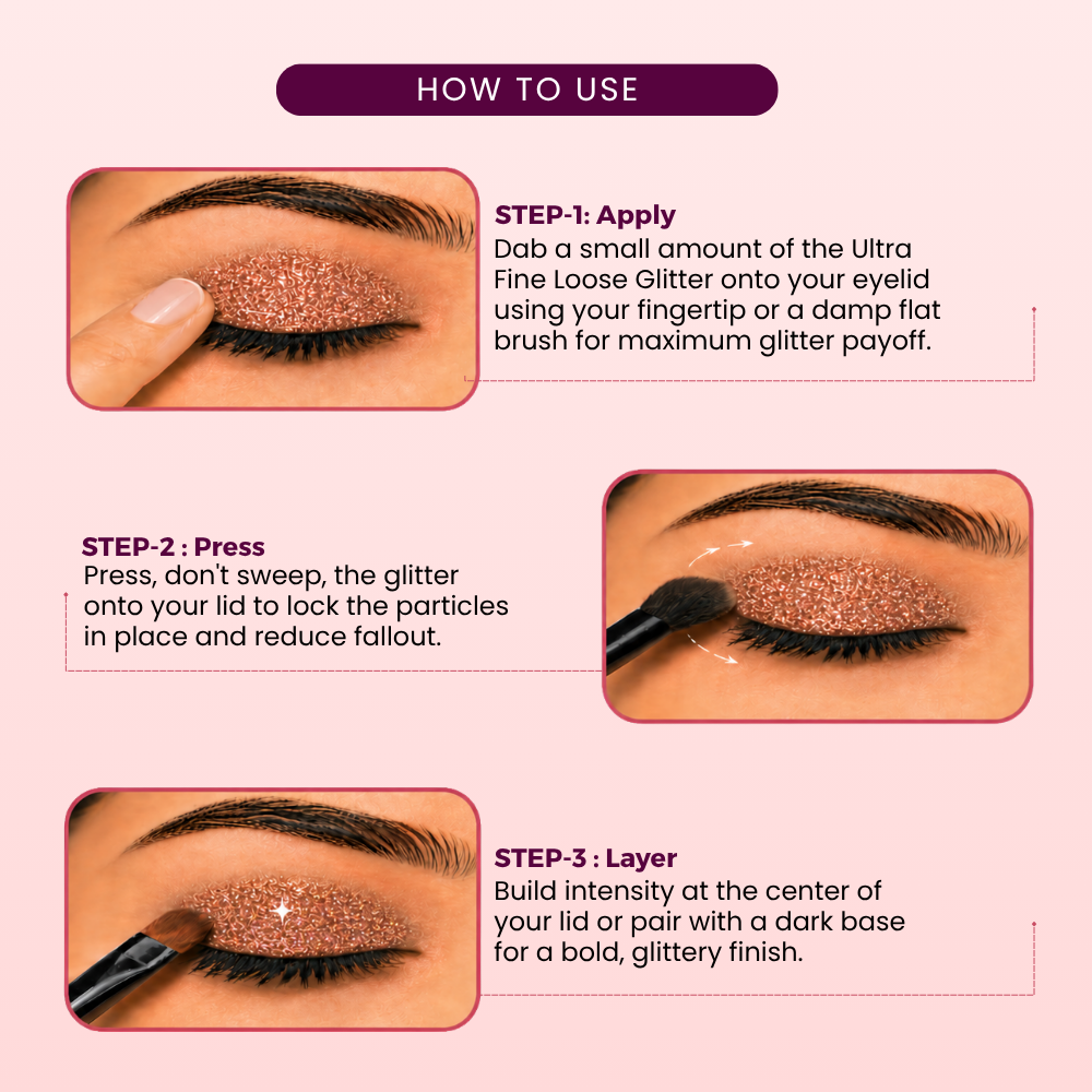 Bronze Gold Ultra Fine Loose Glitters | Cosmetic Grade | Face Body Nail