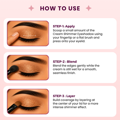 AMY LASHES Cream Shining Eyeshadow | Day Dream | Shining Finish | Pigmented Formula