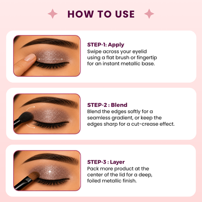 Purple Magic Single Metallic Pressed Eyeshadow | Pigmented | Long-Wearing
