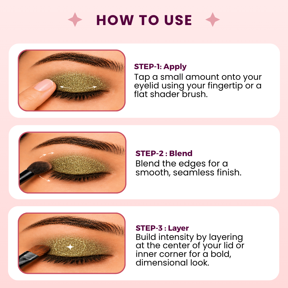 Wine Red Loose Pigments | Highly Pigmented Eyeshadow Powder | Shimmer Finish