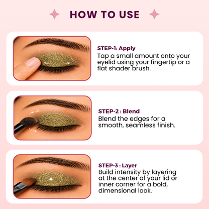 Wine Red Loose Pigments | Highly Pigmented Eyeshadow Powder | Shimmer Finish