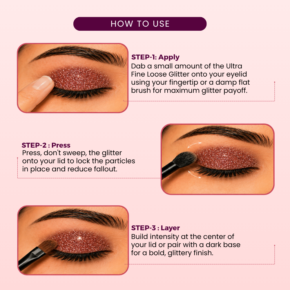 Aster Red Ultra Fine Loose Glitters | Cosmetic Grade | Face Body Nail