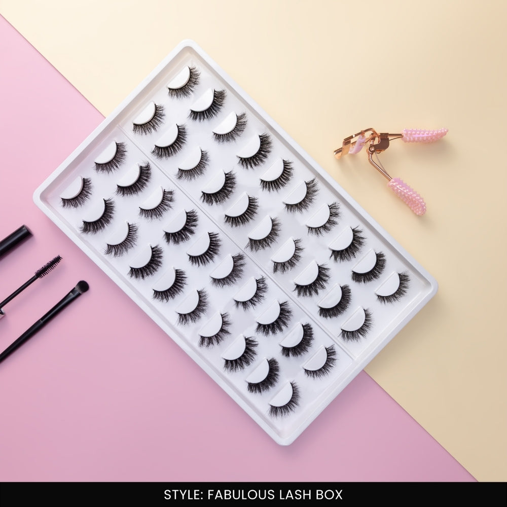 Fabulous False Eye Lashes | Bold Dramatic Glam | Vegan Cruelty-Free | Pair of 20