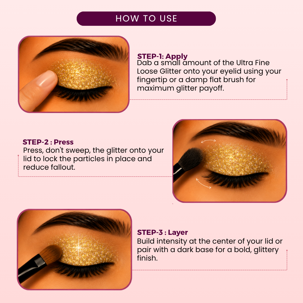 Daffodil Yellow Ultra Fine Loose Glitters | Cosmetic Grade | Face Body Nail