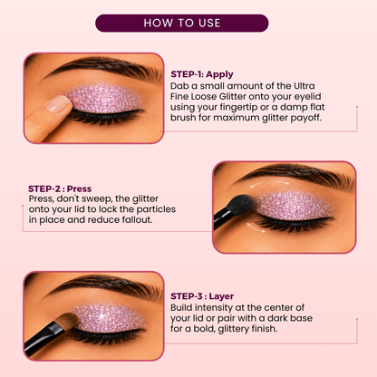 Fields Of Lavender Ultra Fine Loose Glitters | Cosmetic Grade | Face Body Nail