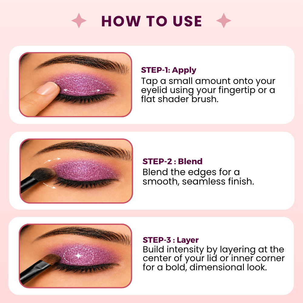Lavender Purple Loose Pigments | Highly Pigmented Eyeshadow Powder | Shimmer Finish