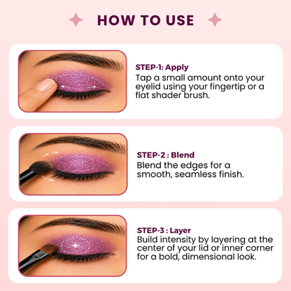 Lavender Purple Loose Pigments | Highly Pigmented Eyeshadow Powder | Shimmer Finish