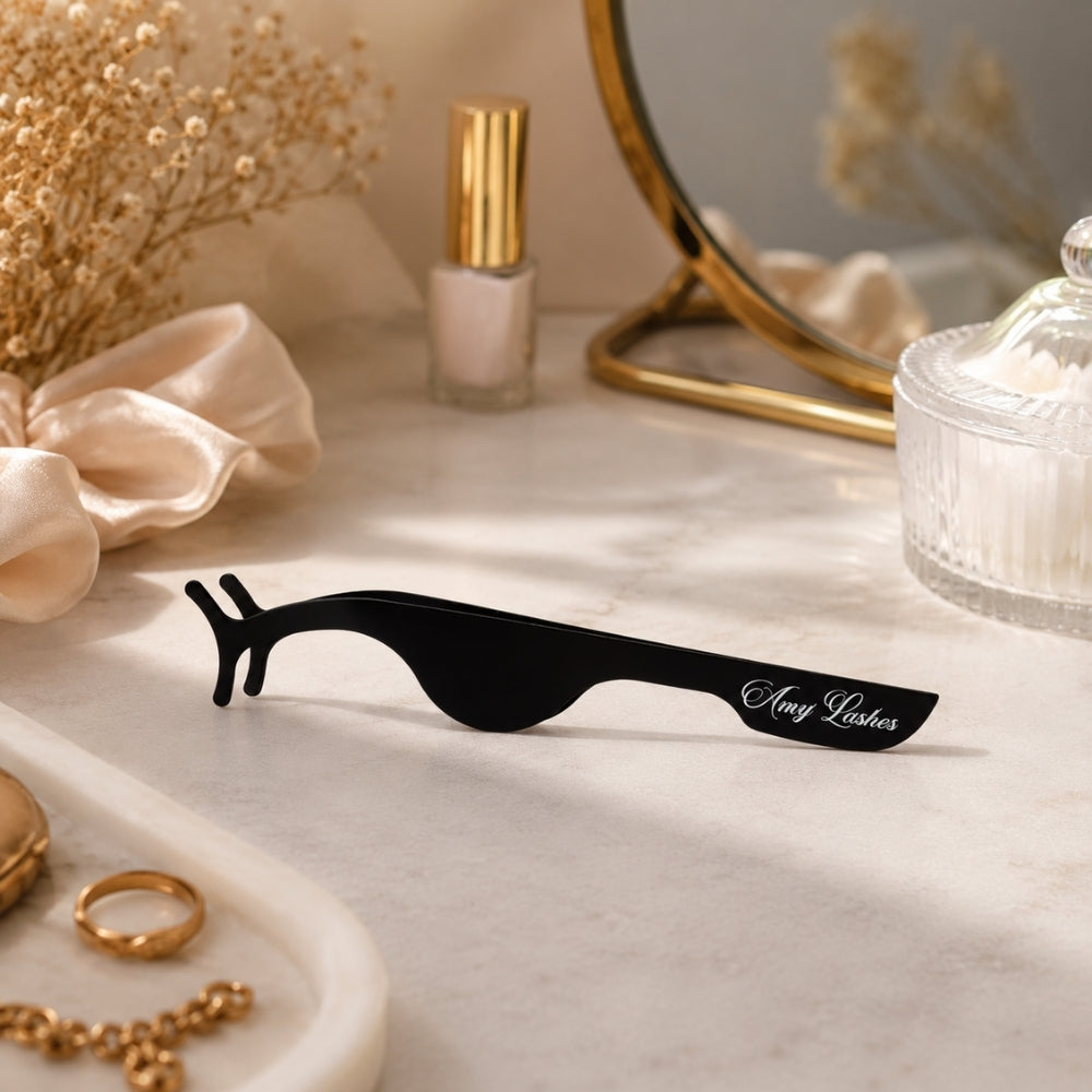 Black Precision Tweezer | False Lash Application Tool | Stainless Steel