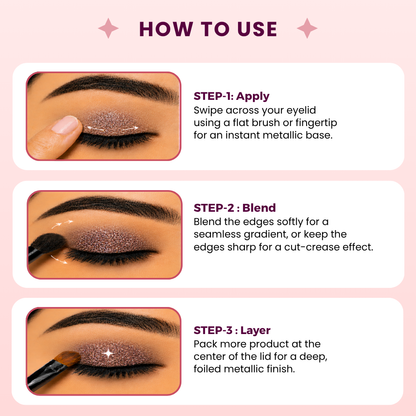 Bronze Blitz Single Metallic Pressed Eyeshadow | Pigmented | Long-Wearing