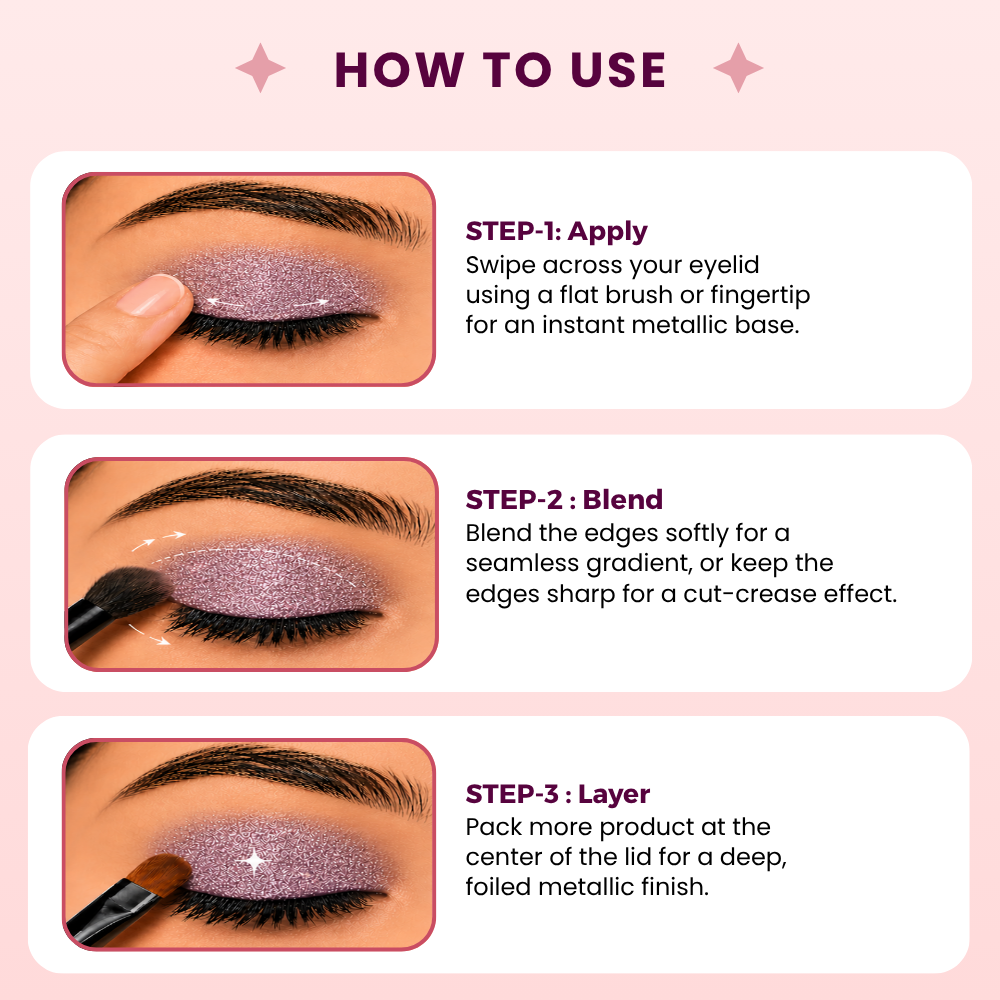 Princess Purple Single Metallic Pressed Eyeshadow | Pigmented | Long-Wearing