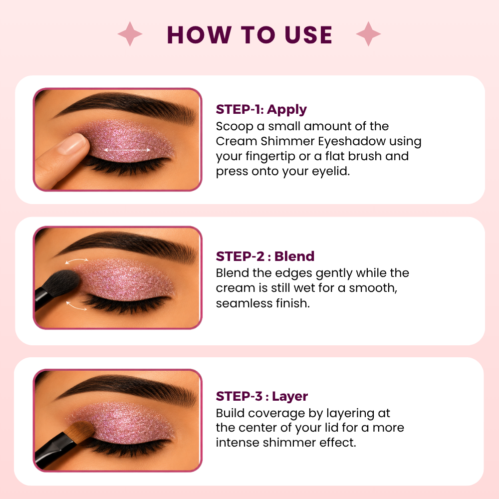 AMY LASHES Cream Shining Eyeshadow | Barbie | Shimmer Finish | Pigmented Formula