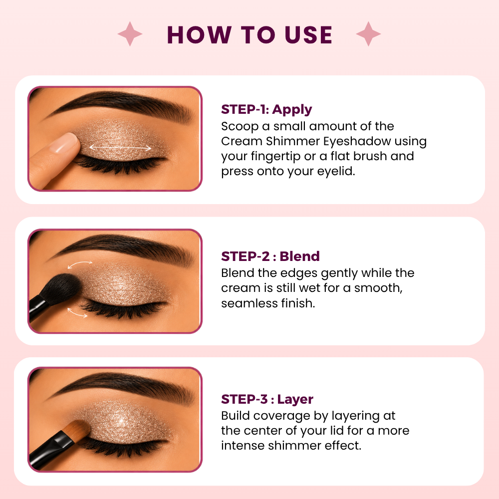 24 Carat Cream Shimery Eyeshadow | Metallic Finish | Pigmented Formula
