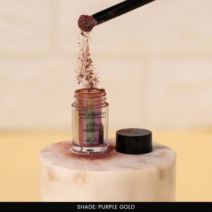 Purple Gold Loose Pigments | Highly Pigmented Eyeshadow Powder | Duochrome Finish