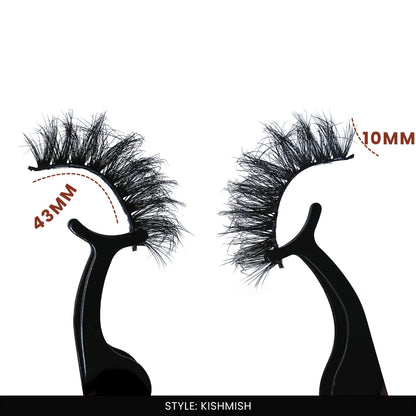 Kishmish + Exotic False Eye Lashes | Medium Occasion Wear | Vegan Cruelty-Free | Pair of 16