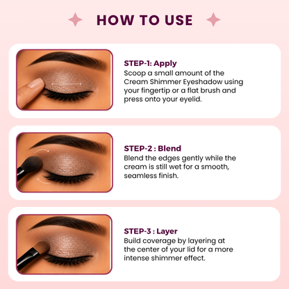 AMY LASHES Cream Shining Eyeshadow | Buttercup Shine | Shining Finish | Pigmented Formula