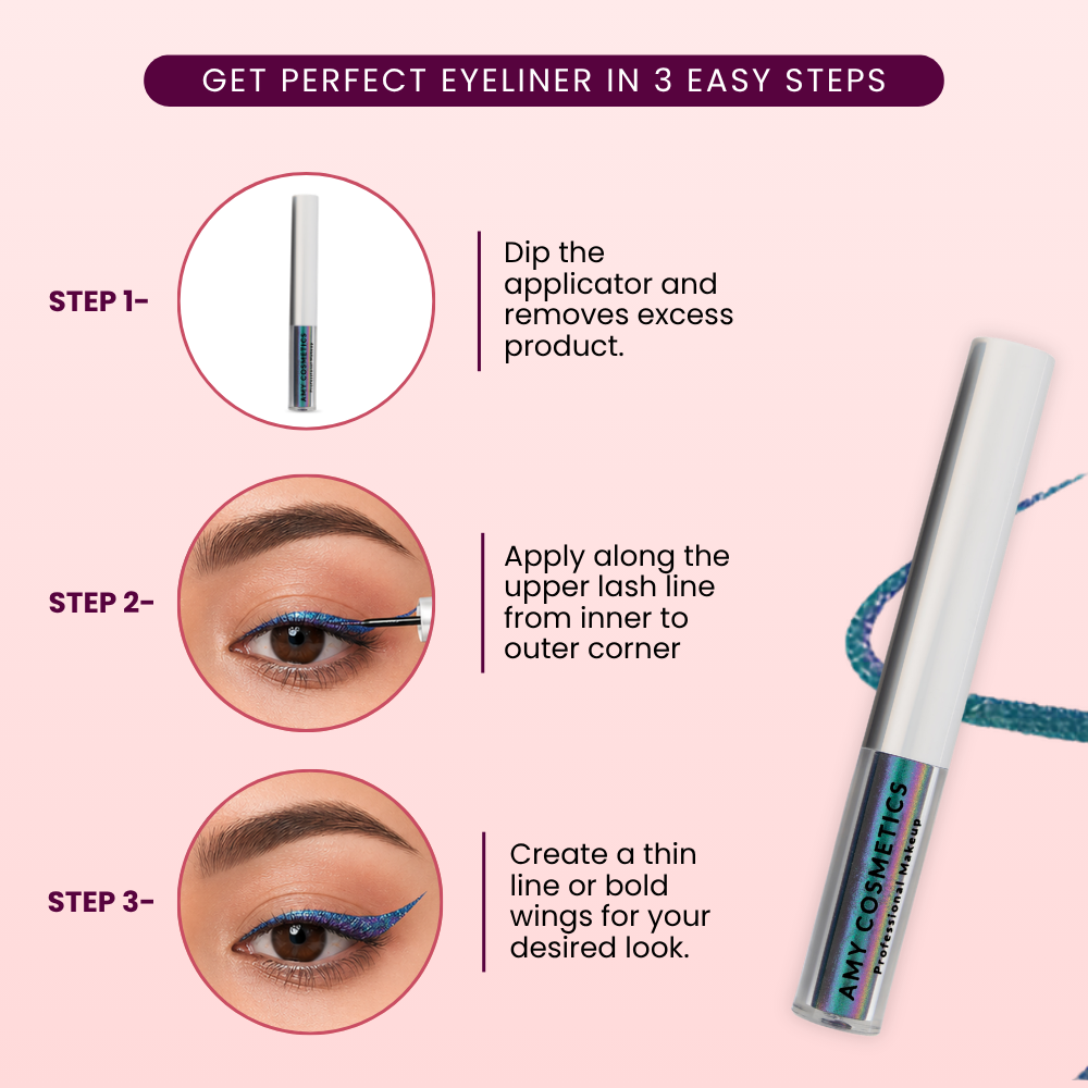 Blue Glitter Eyeliner | Sparkle Liner | Fine Tip Applicator