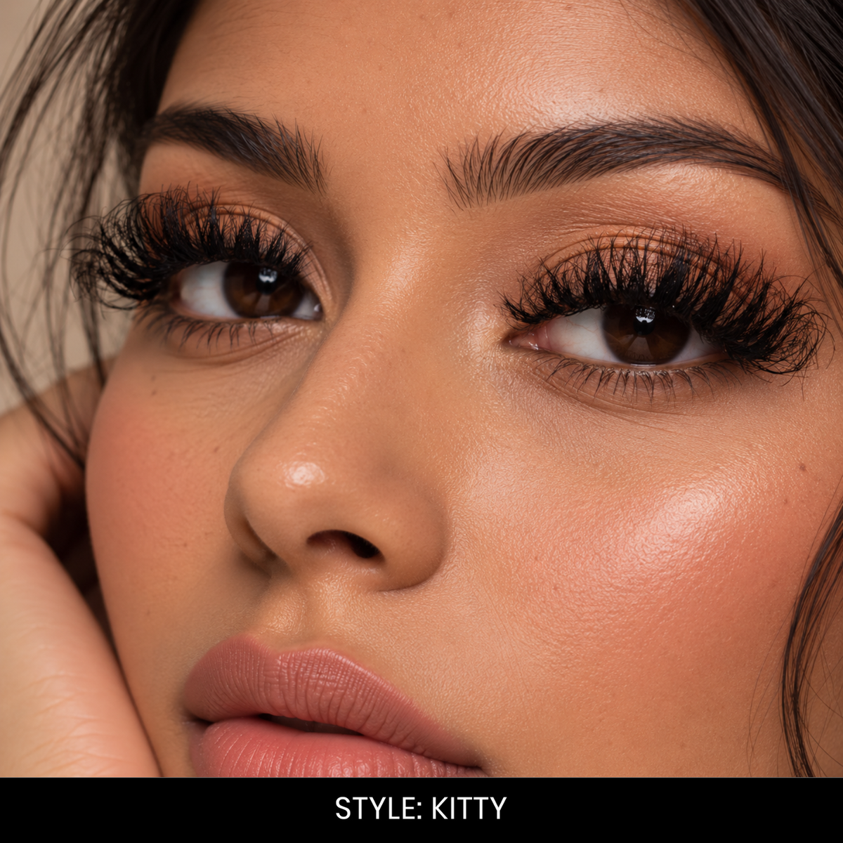 Kitty False Eyelashes | Pair of 10 | Fake Eyelashes for Women | Glam Party Look | Lightweight Band