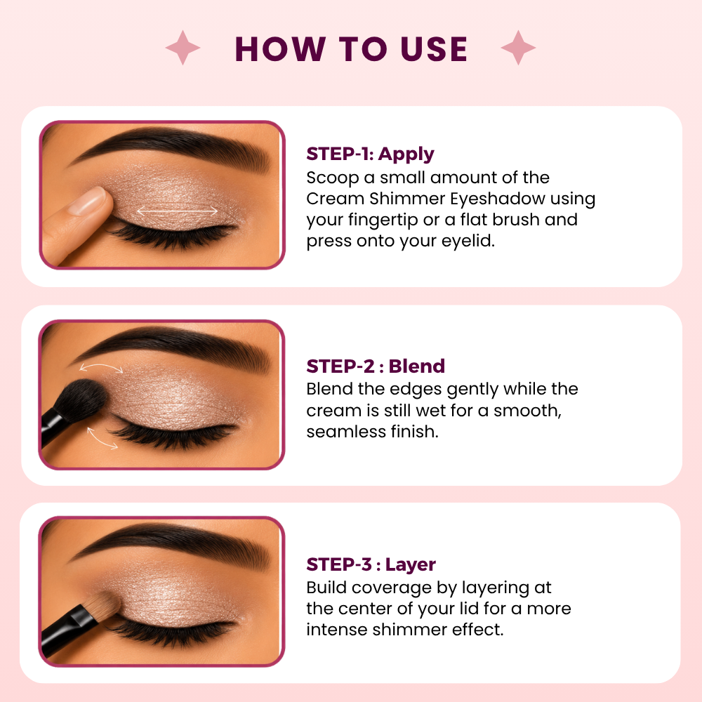 AMY LASHES Cream Shining Eyeshadow | Fancy | Shining Finish | Pigmented Formula