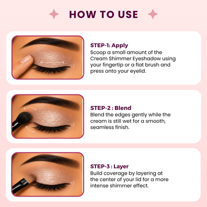 AMY LASHES Cream Shining Eyeshadow | Fancy | Shining Finish | Pigmented Formula