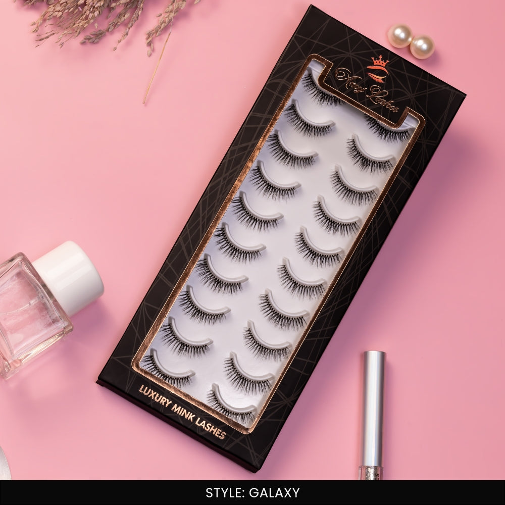 Galaxy False Eye Lashes | Bold Dramatic Glam | Vegan Cruelty-Free | Pair of 10
