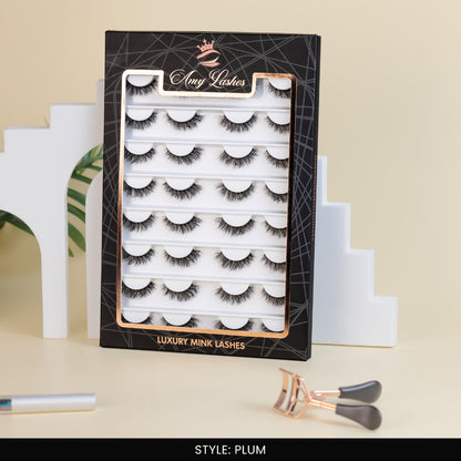 Plum False Eye Lashes | Natural Daily Wear | Vegan Cruelty-Free | Pair of 16