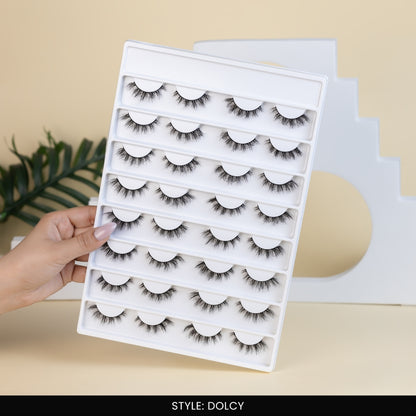 Dolcy False Eye Lashes | Natural Daily Wear | Vegan Cruelty-Free | Pair of 16