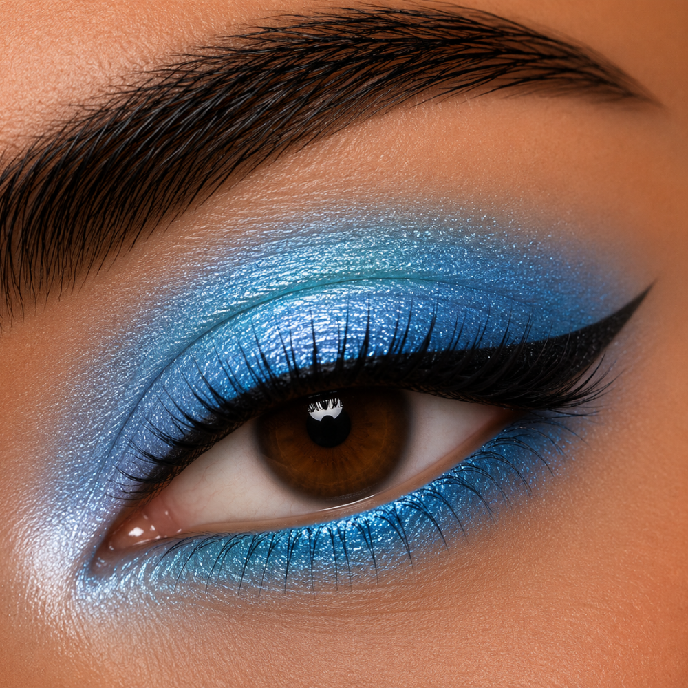 Aqua Blue Cream Shining Eyeshadow | Shimmer Finish | Pigmented Formula