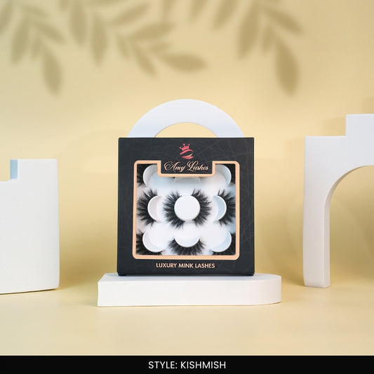 Kishmish False Eye Lashes | Natural Daily Wear | Vegan Cruelty-Free | Pair of 5