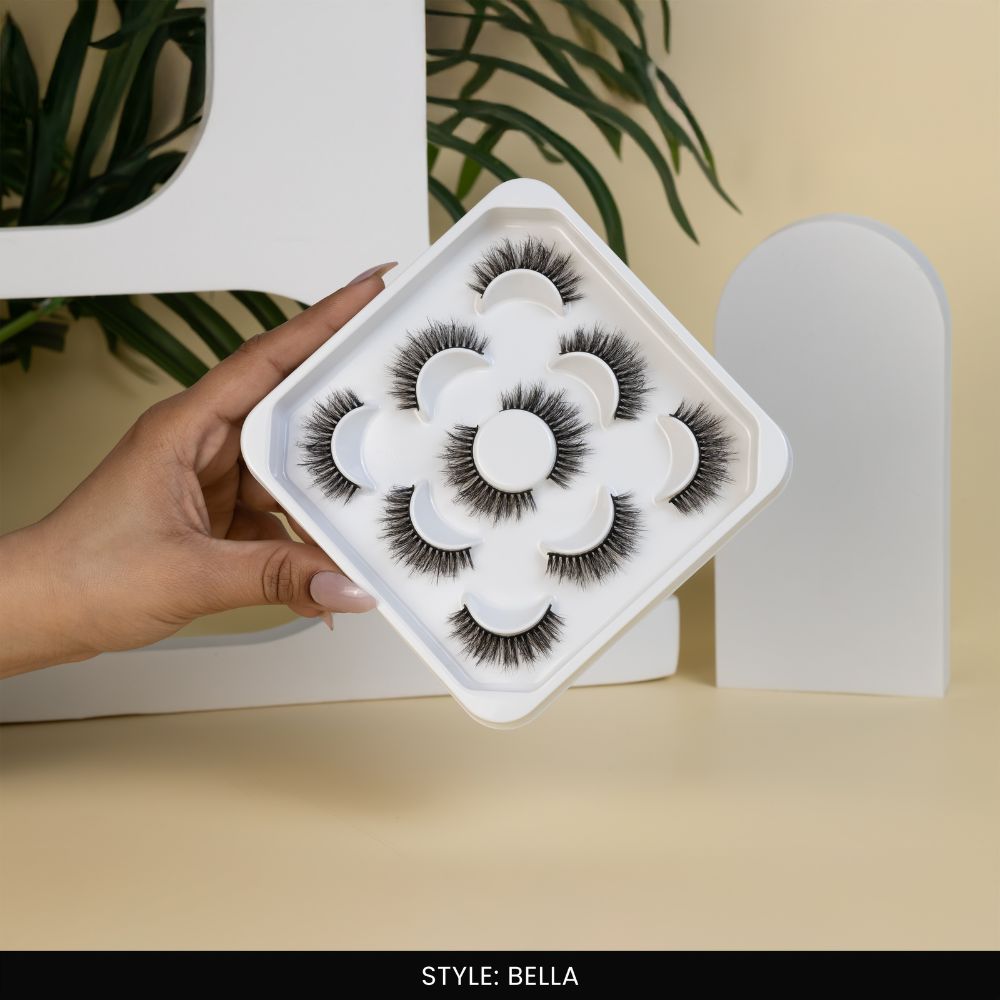 Bella False Eye Lashes | Natural Daily Wear | Vegan Cruelty-Free | Pair of 5
