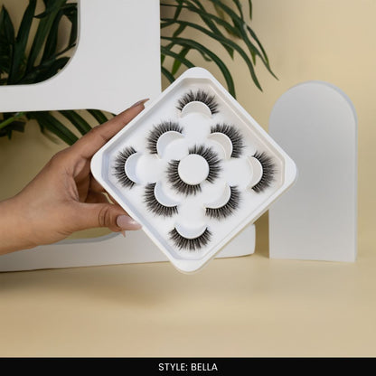 Bella False Eye Lashes | Natural Daily Wear | Vegan Cruelty-Free | Pair of 5