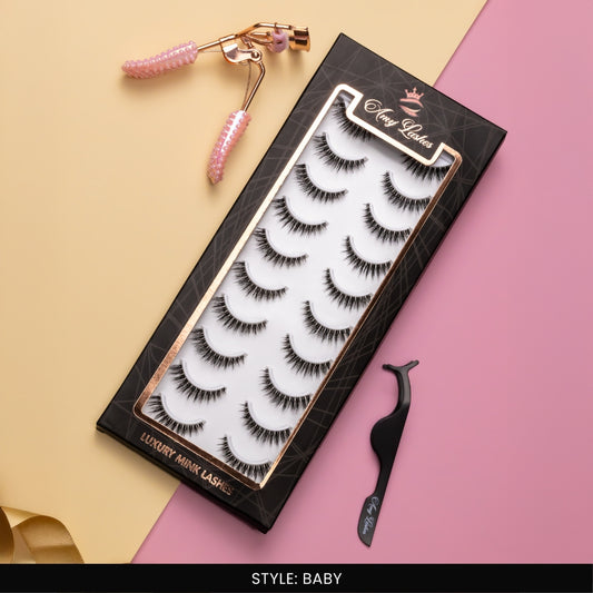 Baby False Eye Lashes | Natural Daily Wear | Vegan Cruelty-Free | Pair of 10