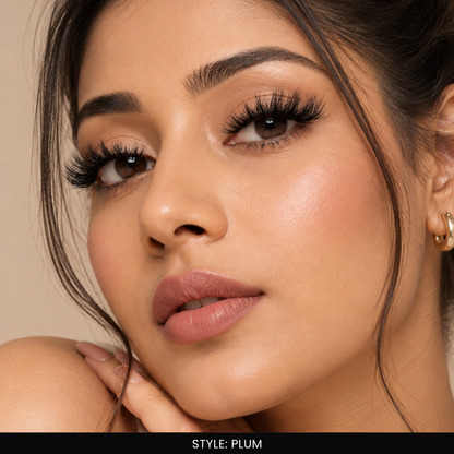Exotic + Plum False Eyelashes Combo | Fake Eyelashes for Women | 2 Styles | Lightweight Band
