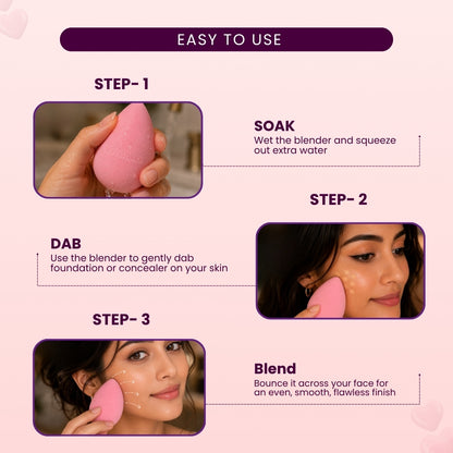 Single Velvet Sponge | Makeup Blending Sponge | Liquid and Cream Products