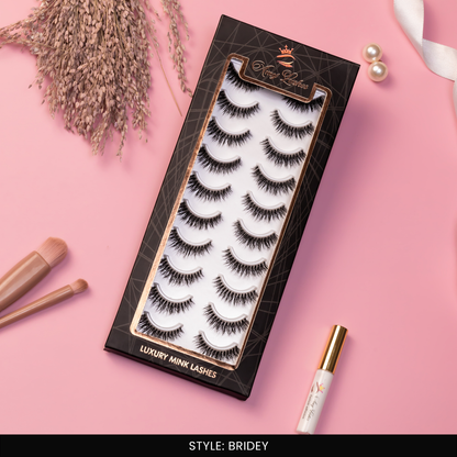 Bridey False Eye Lashes | Medium Occasion Wear | Vegan Cruelty-Free | Pair of 10