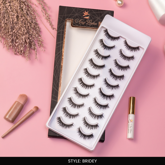 Bridey False Eye Lashes | Medium Occasion Wear | Vegan Cruelty-Free | Pair of 10